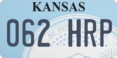 KS license plate 062HRP