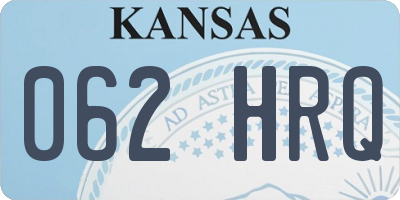 KS license plate 062HRQ