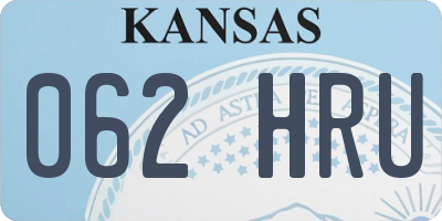 KS license plate 062HRU