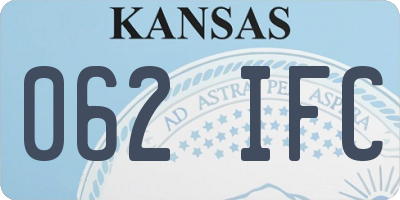 KS license plate 062IFC
