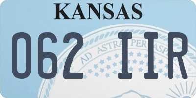 KS license plate 062IIR