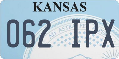 KS license plate 062IPX