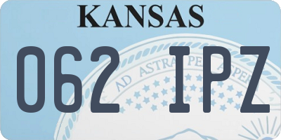 KS license plate 062IPZ