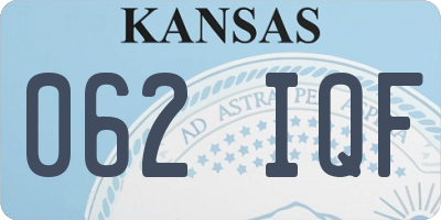 KS license plate 062IQF