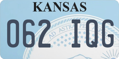 KS license plate 062IQG