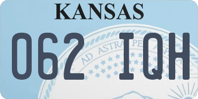 KS license plate 062IQH