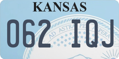 KS license plate 062IQJ