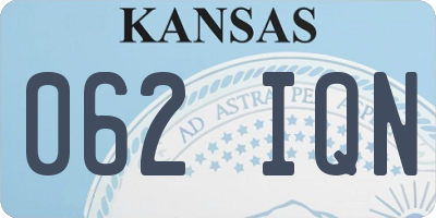 KS license plate 062IQN