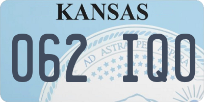 KS license plate 062IQO