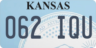KS license plate 062IQU