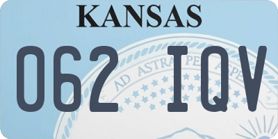 KS license plate 062IQV
