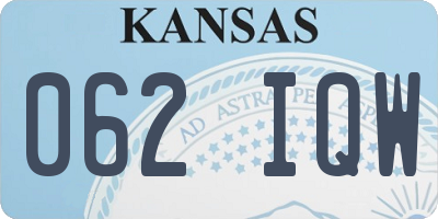 KS license plate 062IQW