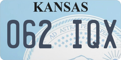 KS license plate 062IQX