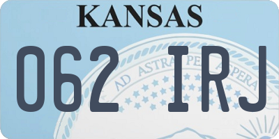 KS license plate 062IRJ