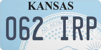 KS license plate 062IRP