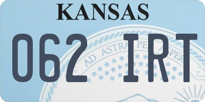 KS license plate 062IRT