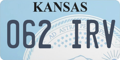 KS license plate 062IRV