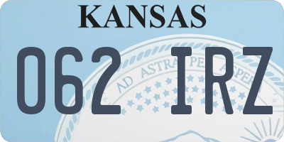 KS license plate 062IRZ