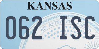 KS license plate 062ISC