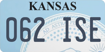 KS license plate 062ISE