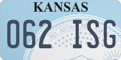 KS license plate 062ISG