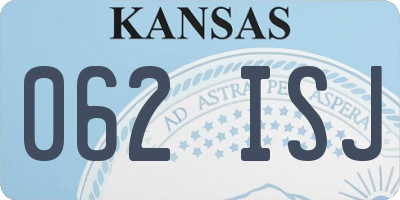 KS license plate 062ISJ