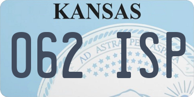 KS license plate 062ISP