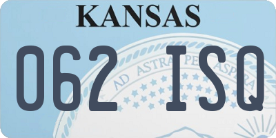 KS license plate 062ISQ