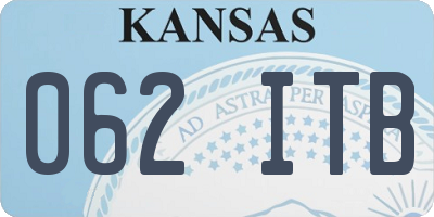 KS license plate 062ITB
