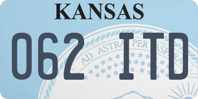 KS license plate 062ITD