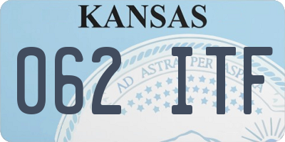 KS license plate 062ITF