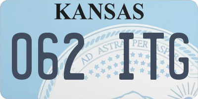 KS license plate 062ITG