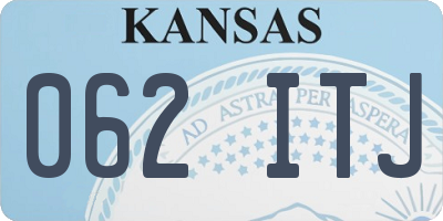 KS license plate 062ITJ