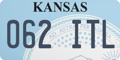 KS license plate 062ITL
