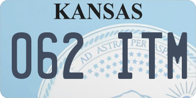 KS license plate 062ITM