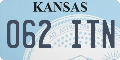 KS license plate 062ITN