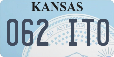 KS license plate 062ITO