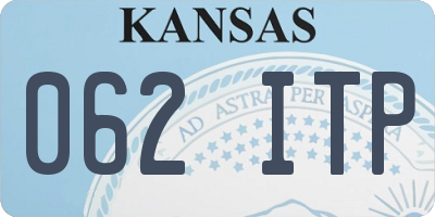 KS license plate 062ITP