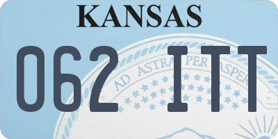 KS license plate 062ITT