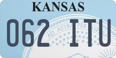 KS license plate 062ITU