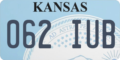KS license plate 062IUB