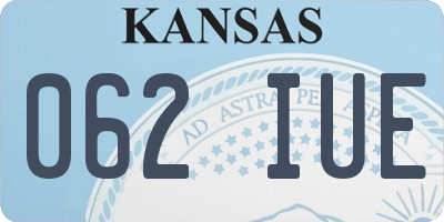 KS license plate 062IUE