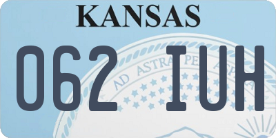 KS license plate 062IUH