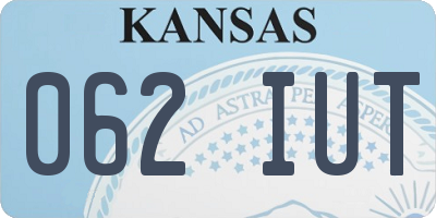 KS license plate 062IUT