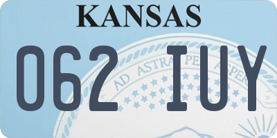 KS license plate 062IUY