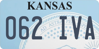 KS license plate 062IVA