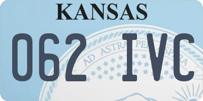 KS license plate 062IVC