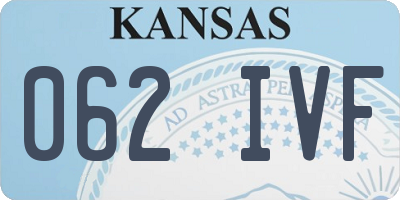 KS license plate 062IVF