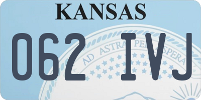 KS license plate 062IVJ
