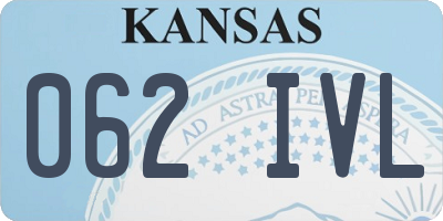 KS license plate 062IVL